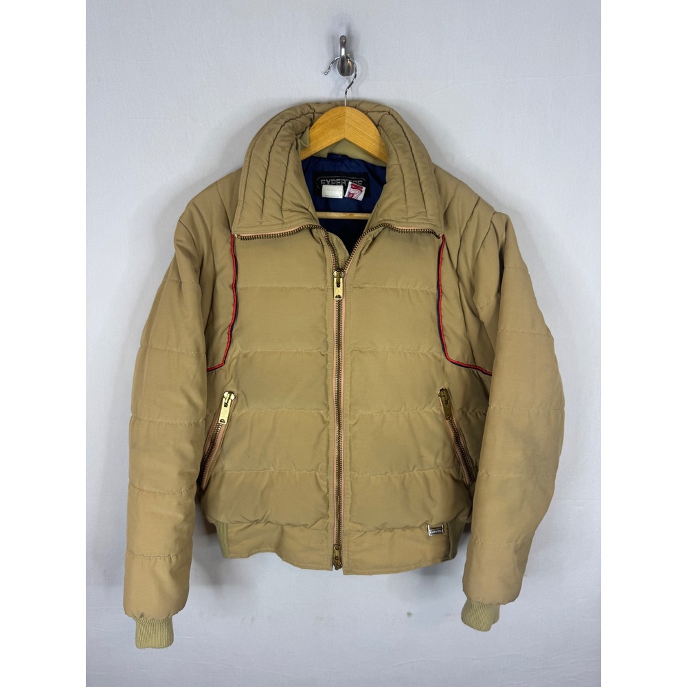 Vintage Expertise by White Stag 70s Tan Down Puffer Jacket Made in USA Men M
